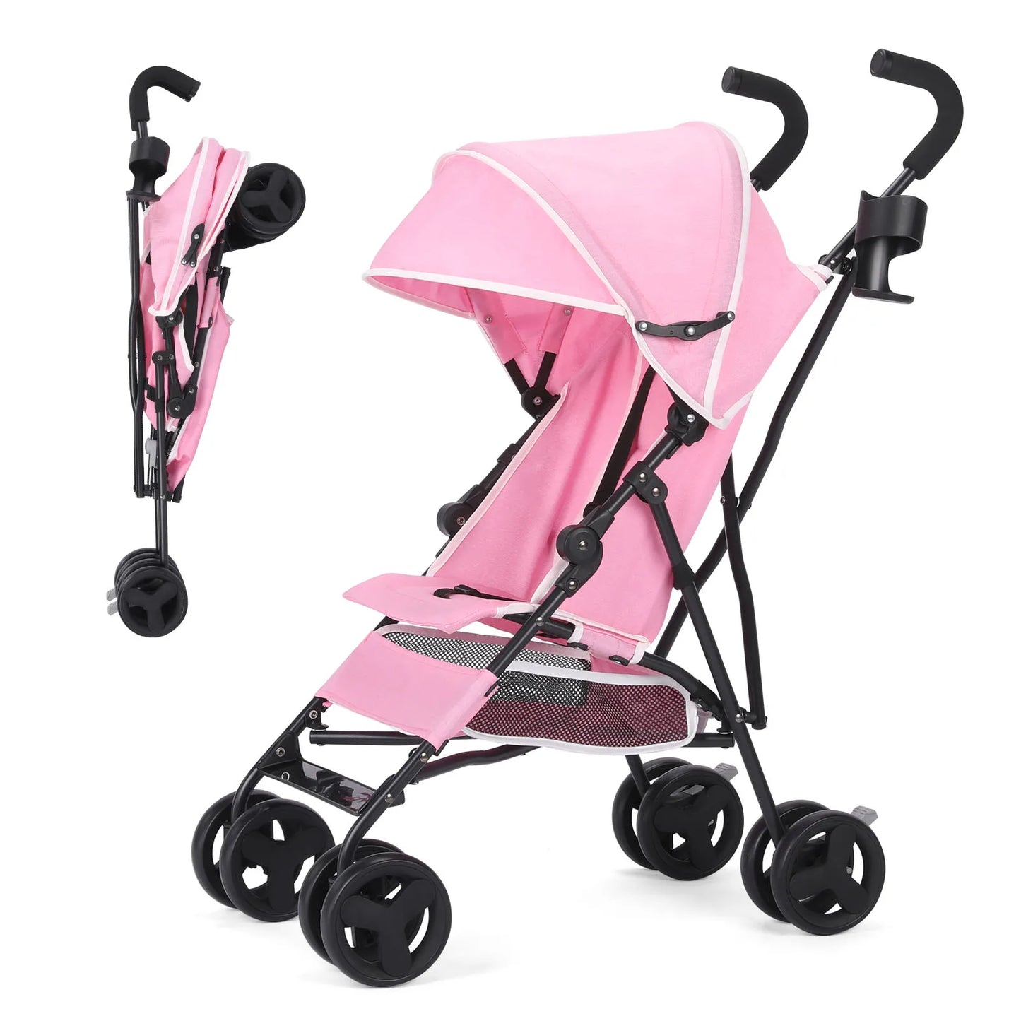 Umbrella Stroller Lightweight Travel Baby Stroller One Hand Foldable Canopy