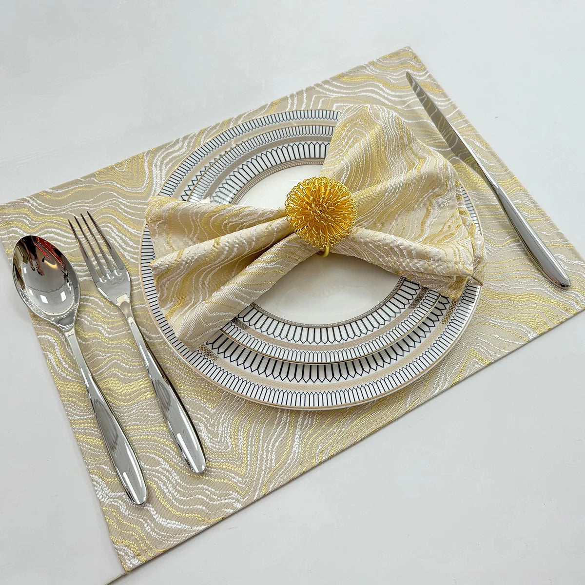 NONEDinnerware Stainless Steel Flatware Set Mirror Polished Heavy Duty