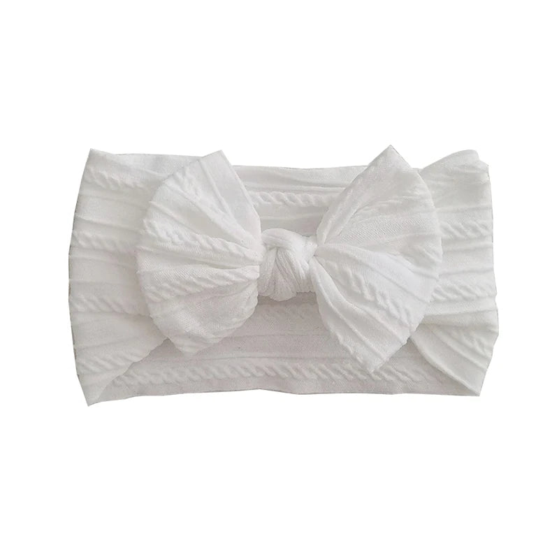 Solid Color Baby Headband Bow Nylon Hair Band Accessories