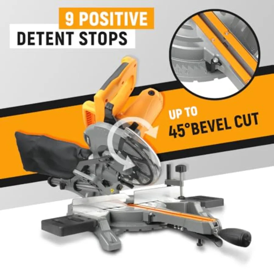 SHXI 12.5A Sliding Compound Miter Saw With Laser For Wood And Metal