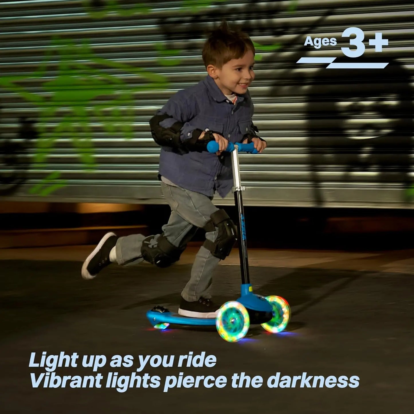 Joyfy Kids 3 Wheel Scooter LED Light Up Wheels Gift For Boys And Girls