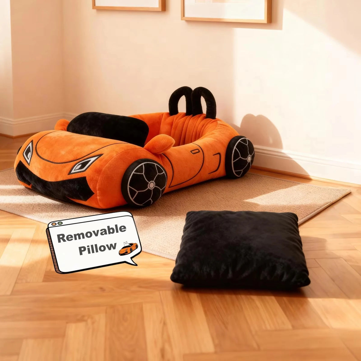 CWV Supercar Cat Bed Soft Washable Cozy Pet Sleeping Mat