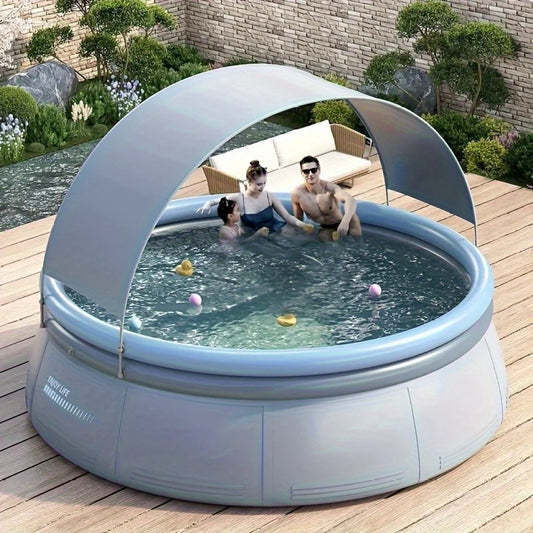 Outdoor Inflatable Swimming Pool 3 Layer Reinforced PVC 1200 Gallons
