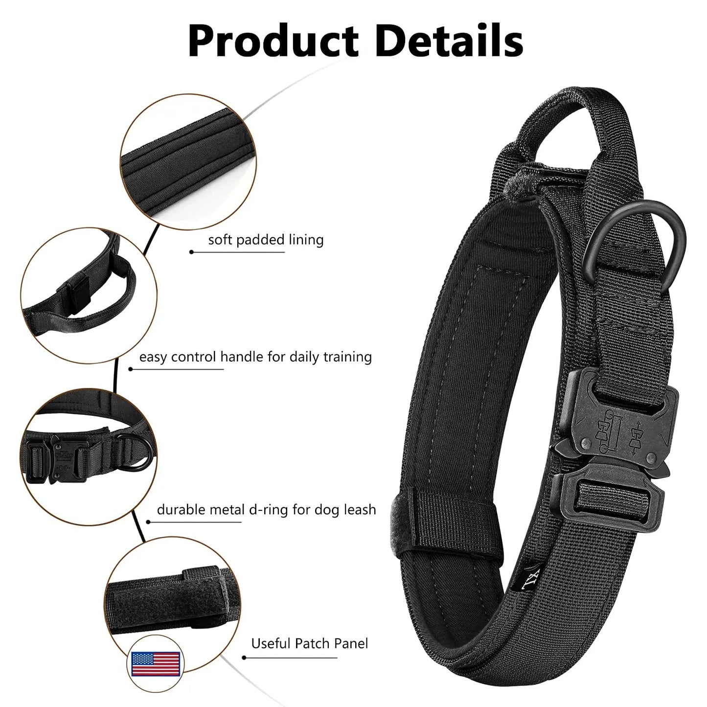 PETRAVELCN Tactical Dog Harness Molle Vest for Dogs