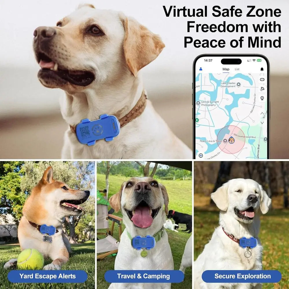 GPS Tracker for Dogs and Cats Real Time Location Alerts