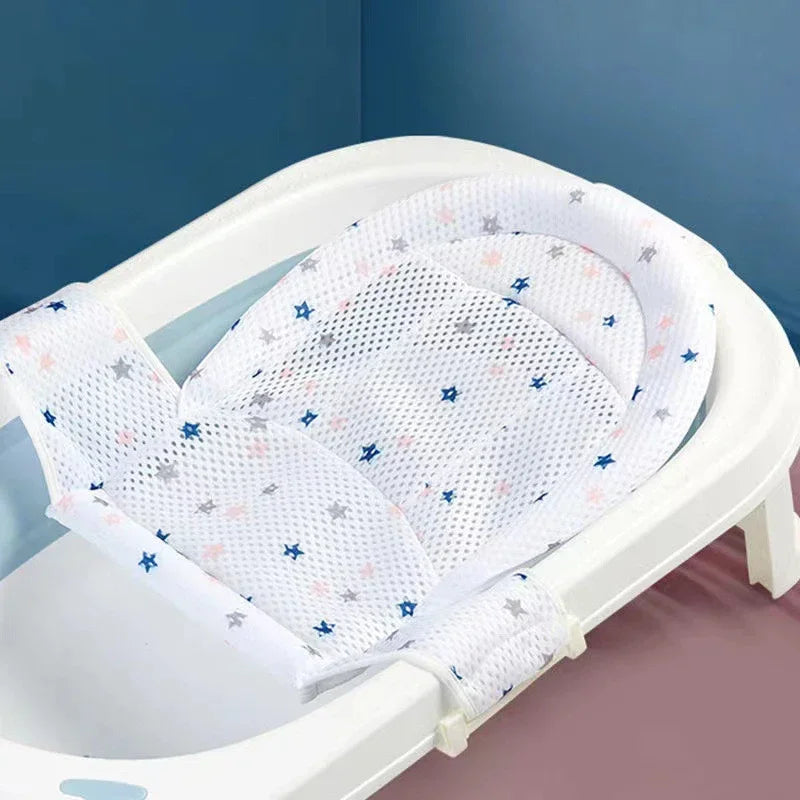 Baby Bath Net Mat Adjustable Bathtub Pillow Seat Cushion