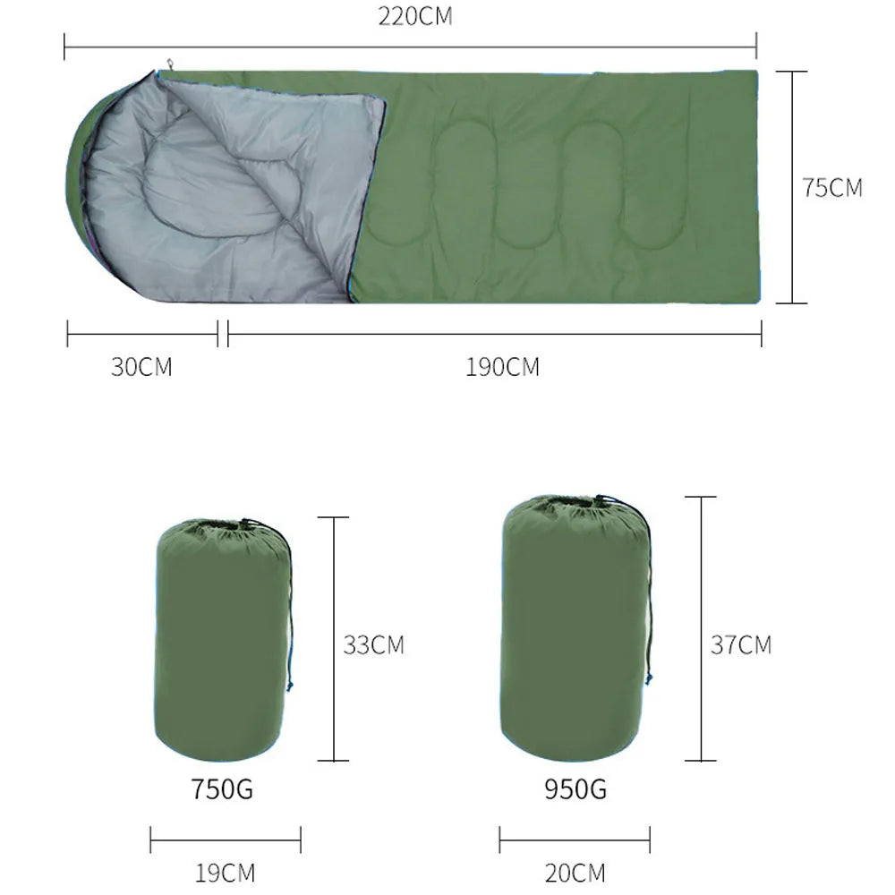 NONECN Ultralight Camping Sleeping Bag Four Season Waterproof Envelope