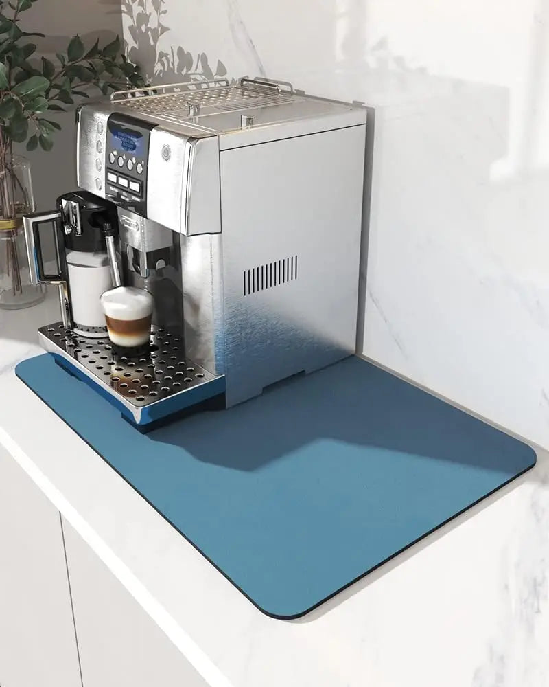 Water-Absorbent Dish Drying Mat With Rubber Backing For Kitchen