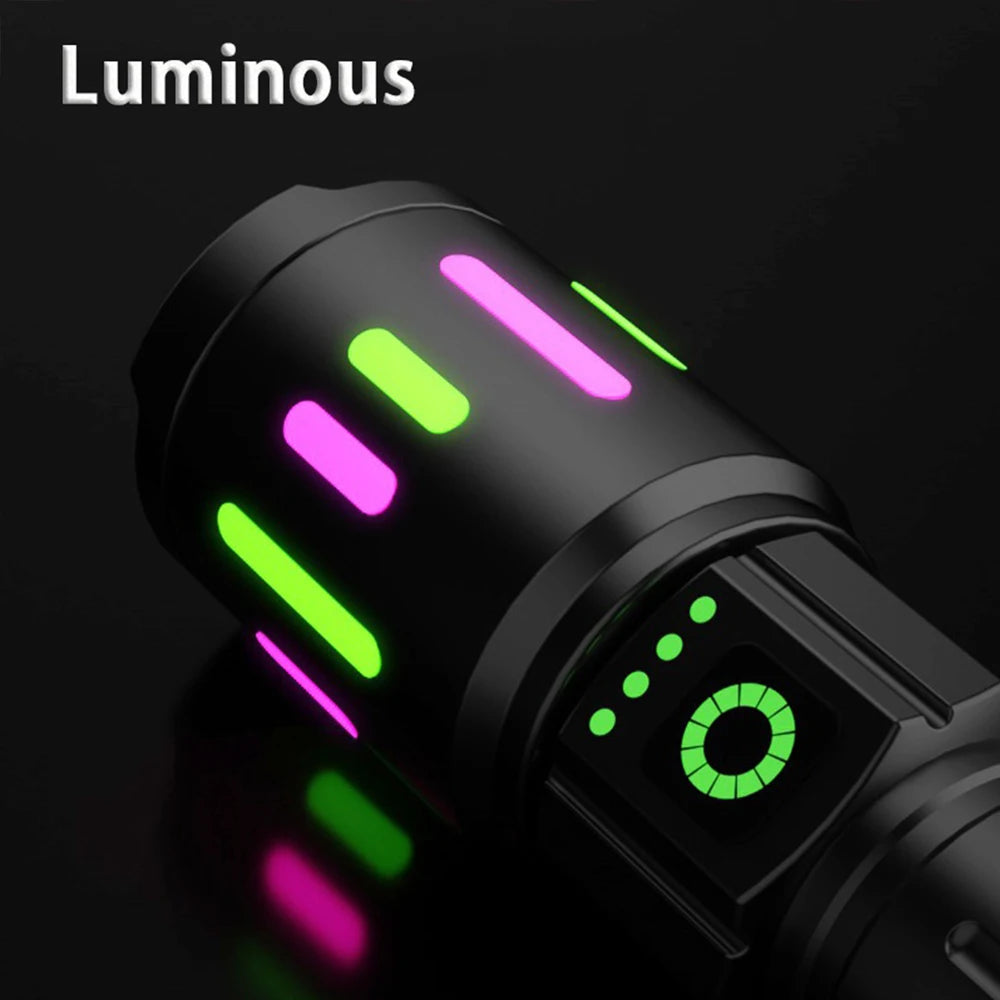 S615 Rechargeable Zoomable LED Flashlight for Outdoor Camping Hiking