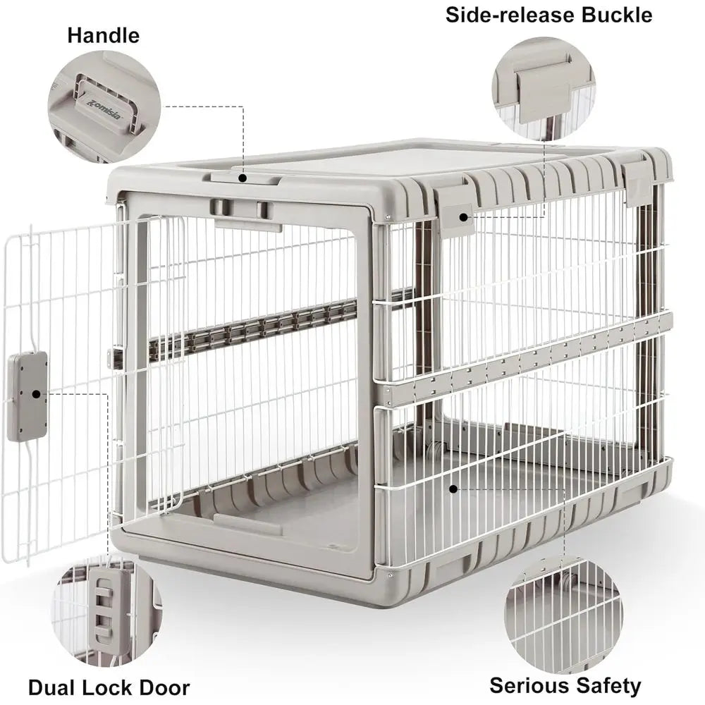 Collapsible Heavy Duty Dog Kennel For Indoor And Outdoor Use