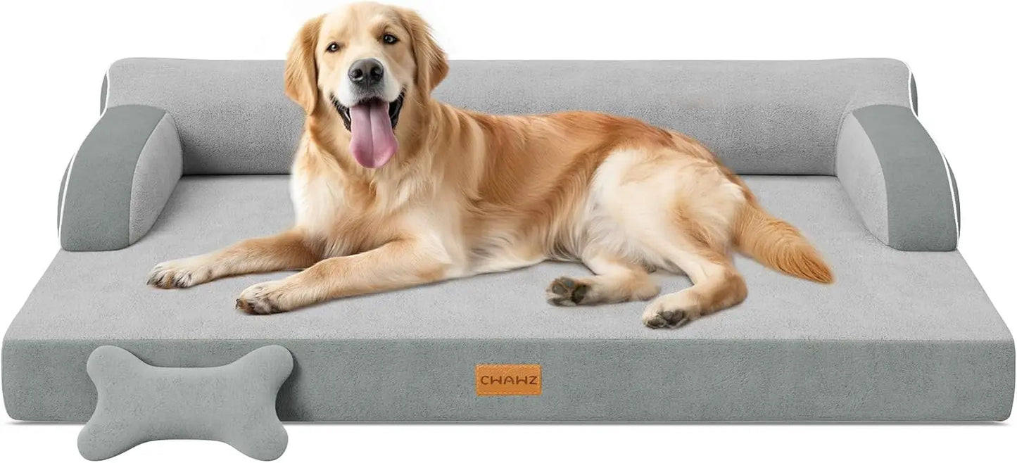 Orthopedic Dog Bed with Cooling Memory Foam and Washable Cover Nonslip Bottom