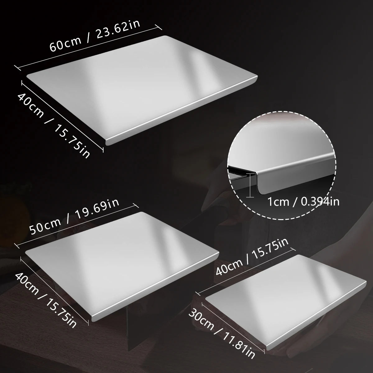 304 Stainless Steel Cutting Board For Kitchen And Food Prep