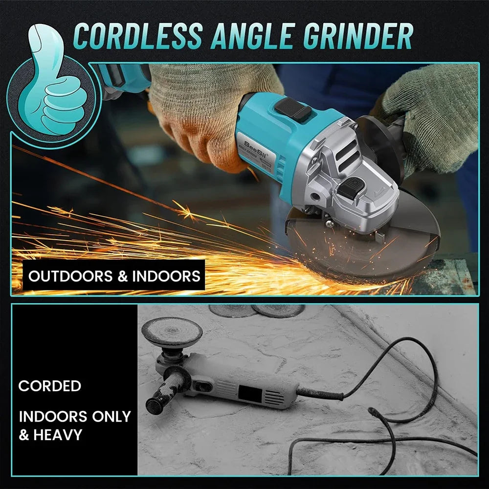 Seesii 21V Brushless Angle Grinder Multifunctional Tool