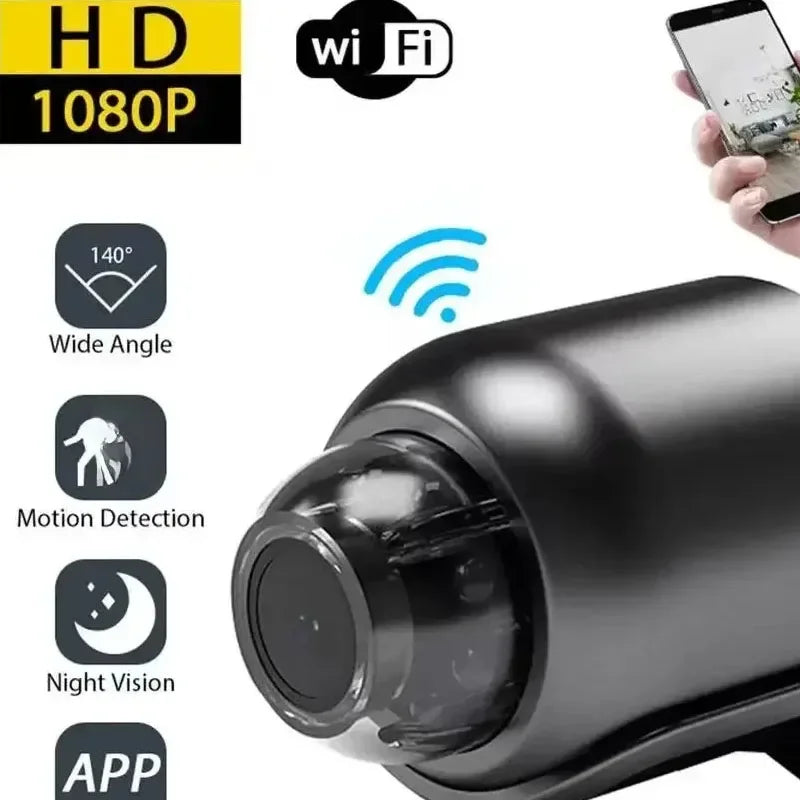 Mini WiFi Camera 1080P HD Indoor Security Cam 2 Way Audio Night Vision