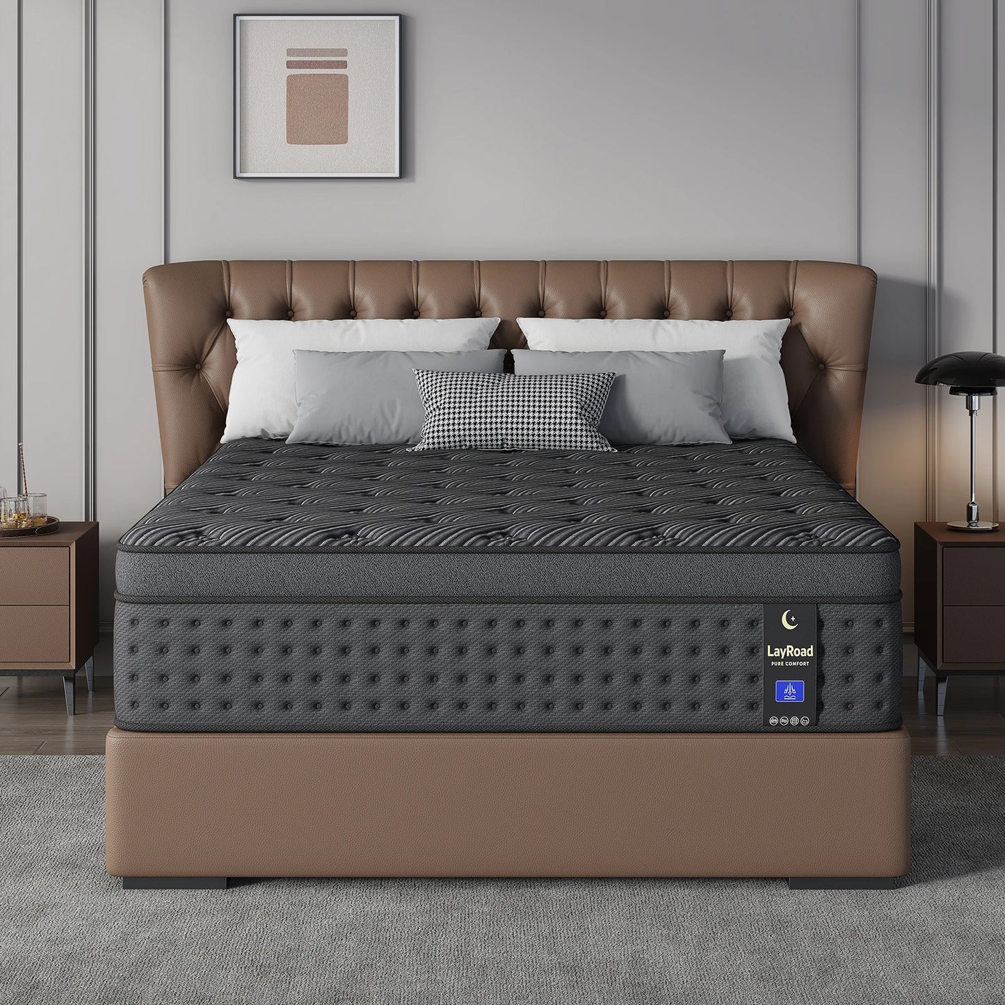 Layroad Hybrid Memory Foam Mattress In A Box With Springs