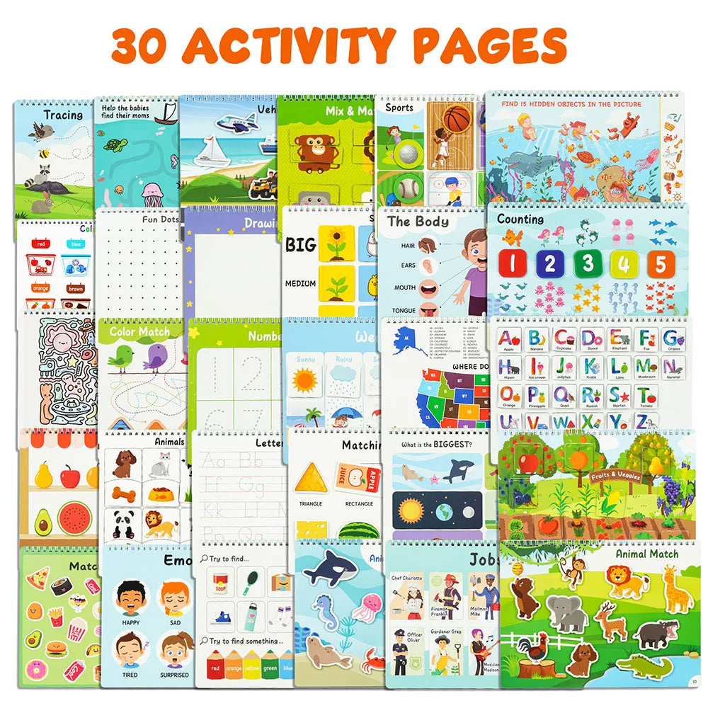 Busy Book for Toddlers Educational Activities Autism Sensory Toys Ages 3 and Up