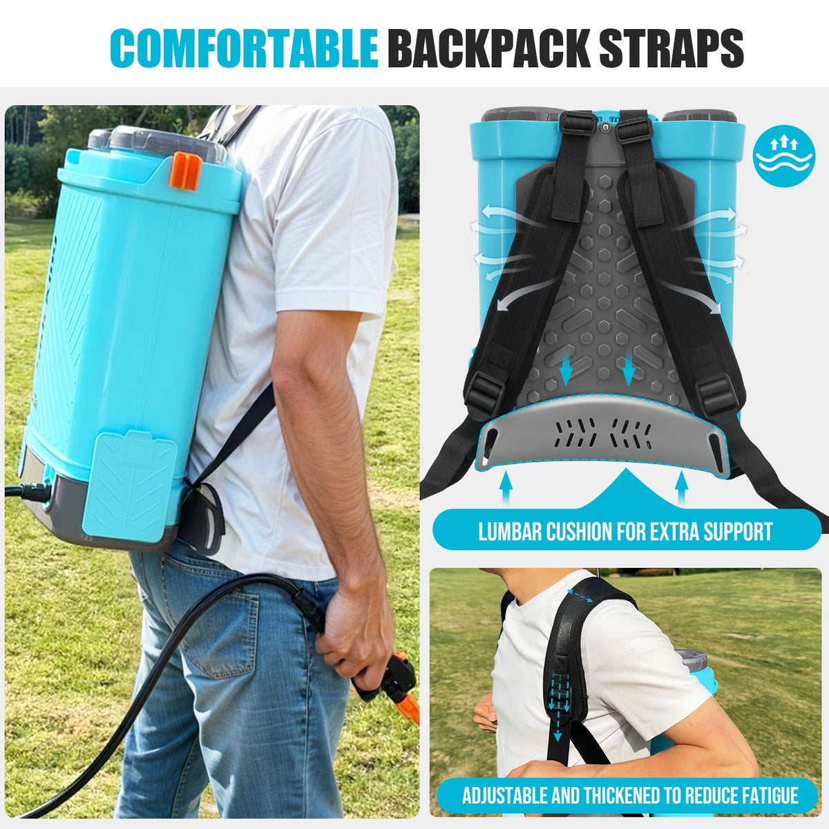 Electric Battery Powered Backpack Garden Sprayer With Charger