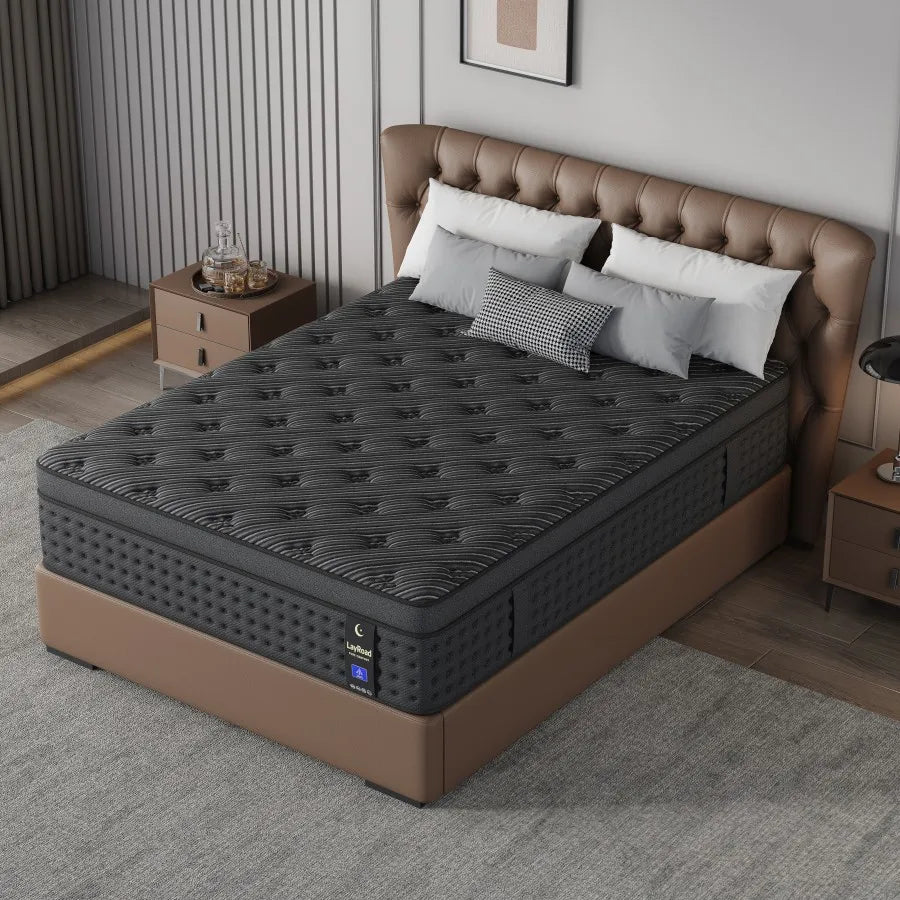 Layroad Hybrid Memory Foam Mattress In A Box With Springs