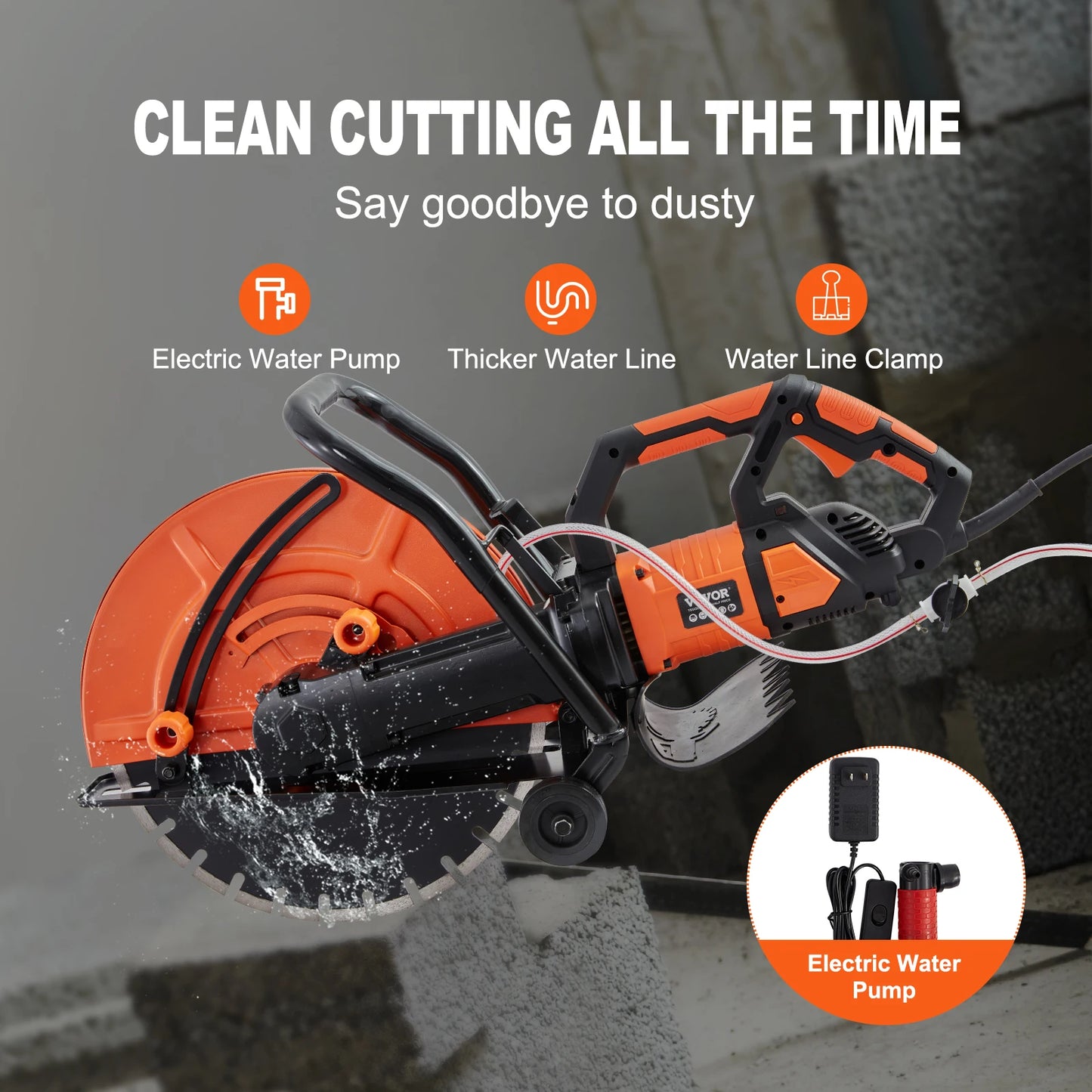 SucceBuy Electric Concrete Cutter Circular Saw For Wet Cutting