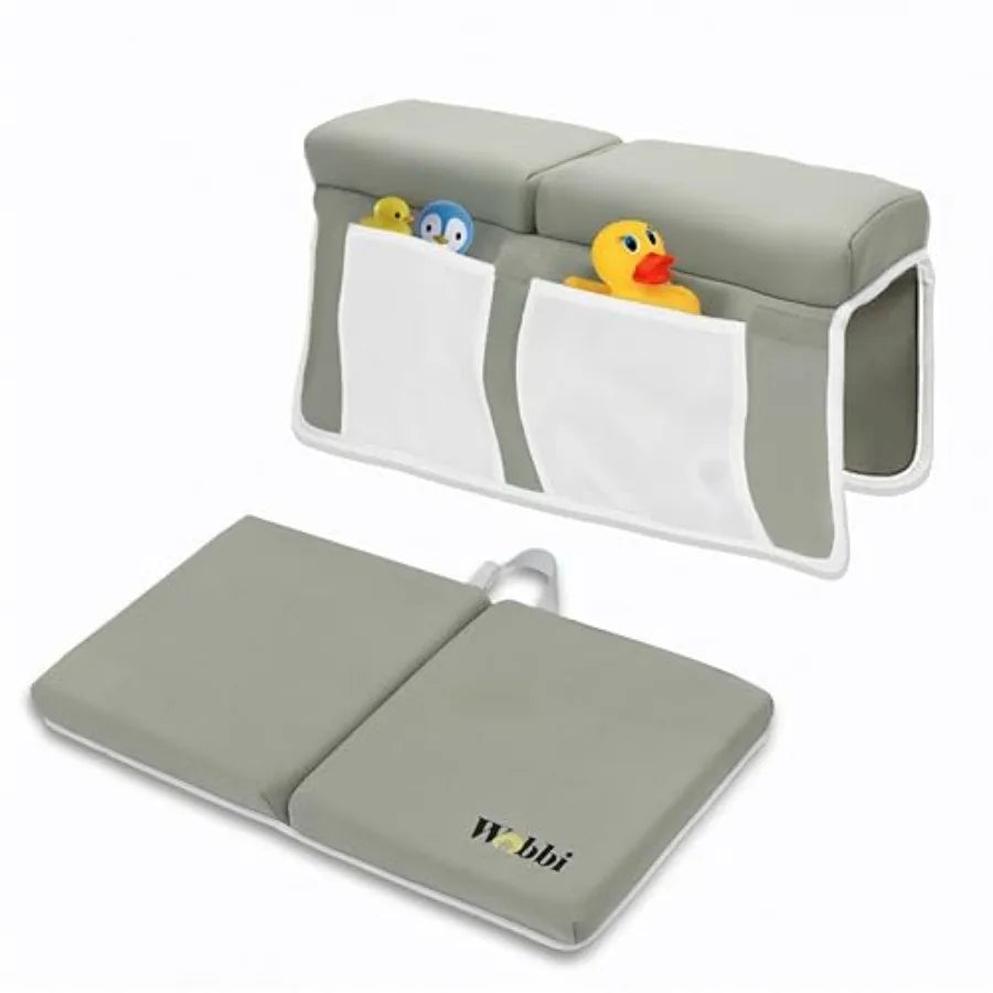 Baby Bath Kneeler And Elbow Rest Pad Set With Non Slip Suction Cups
