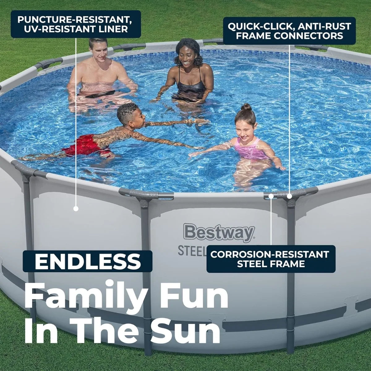 Xiuwo Bestway Steel Pro Max Above Ground Pool Kit Set