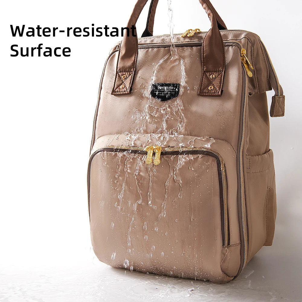 Sunveno High Capacity Waterproof Diaper Backpack Travel Mommy Bag