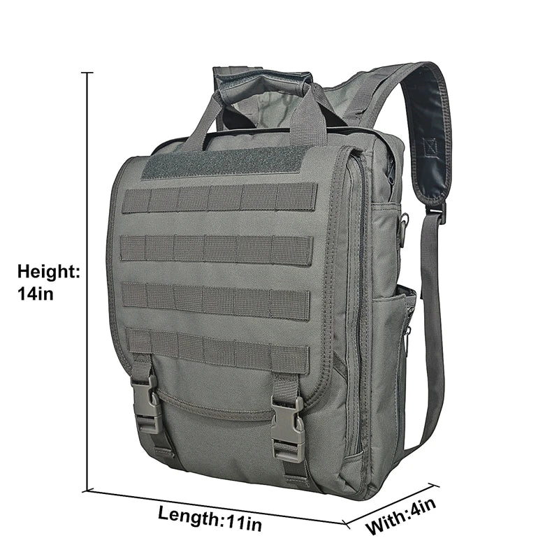 LQARMY Molle Laptop Bag Tactical Messenger Backpack
