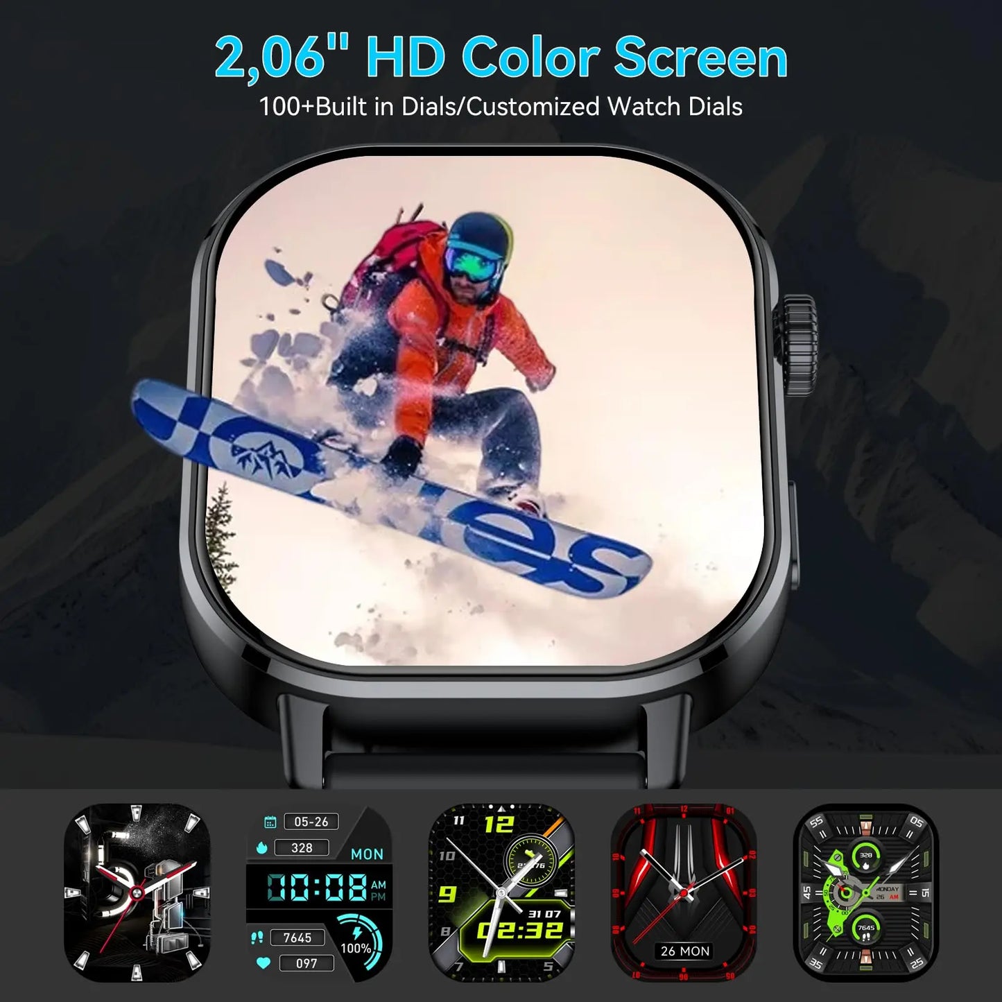 Nerunsa Smartwatch Men AMOLED GPS Always On Display 5ATM Waterproof