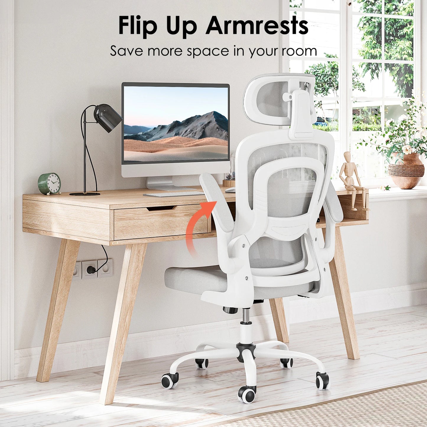 FARINI Ergonomic Office Chair With Headrest And Lumbar Support