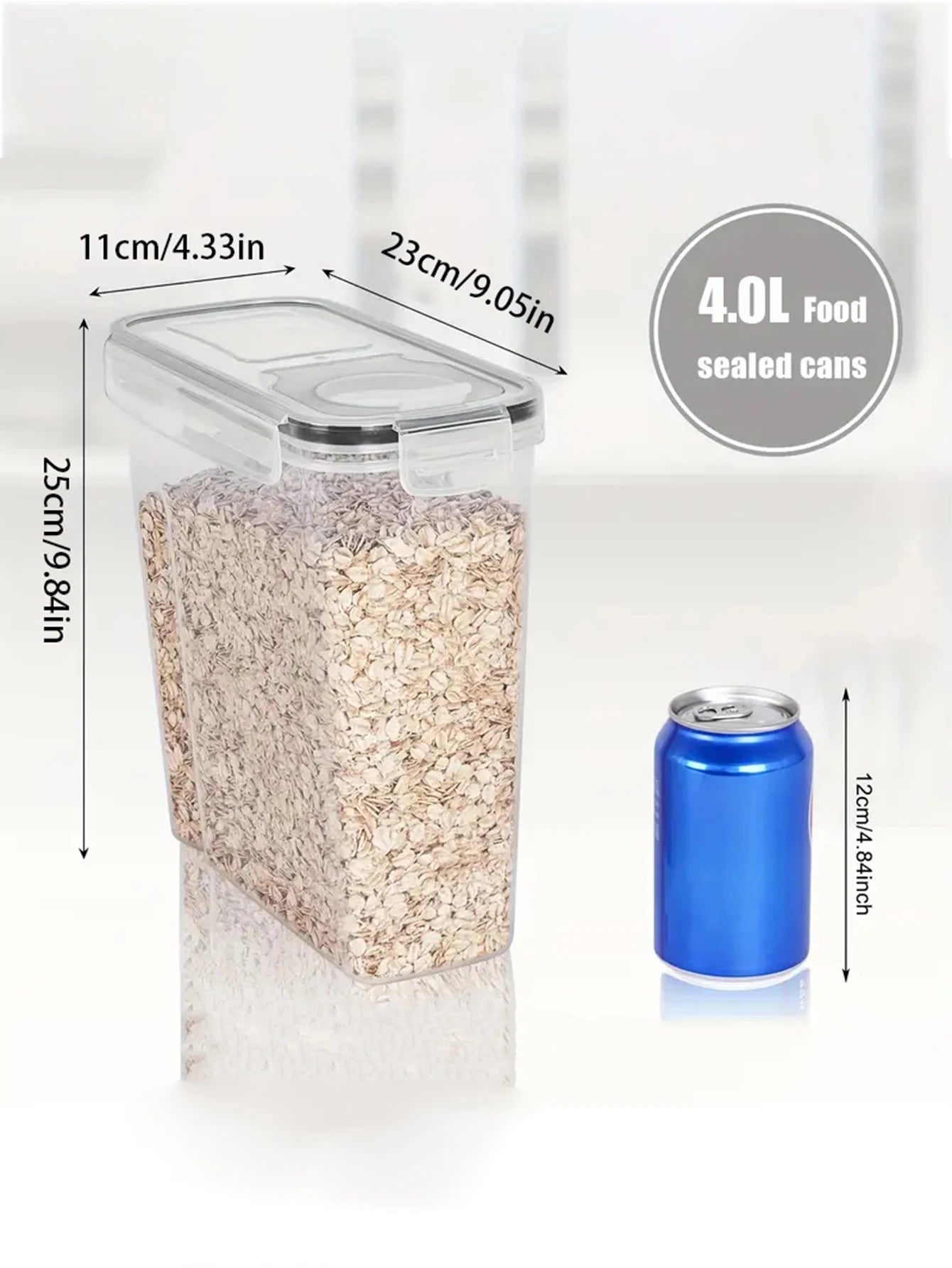 4 Pack Large Food Storage Containers For Kitchen Pantry Organization