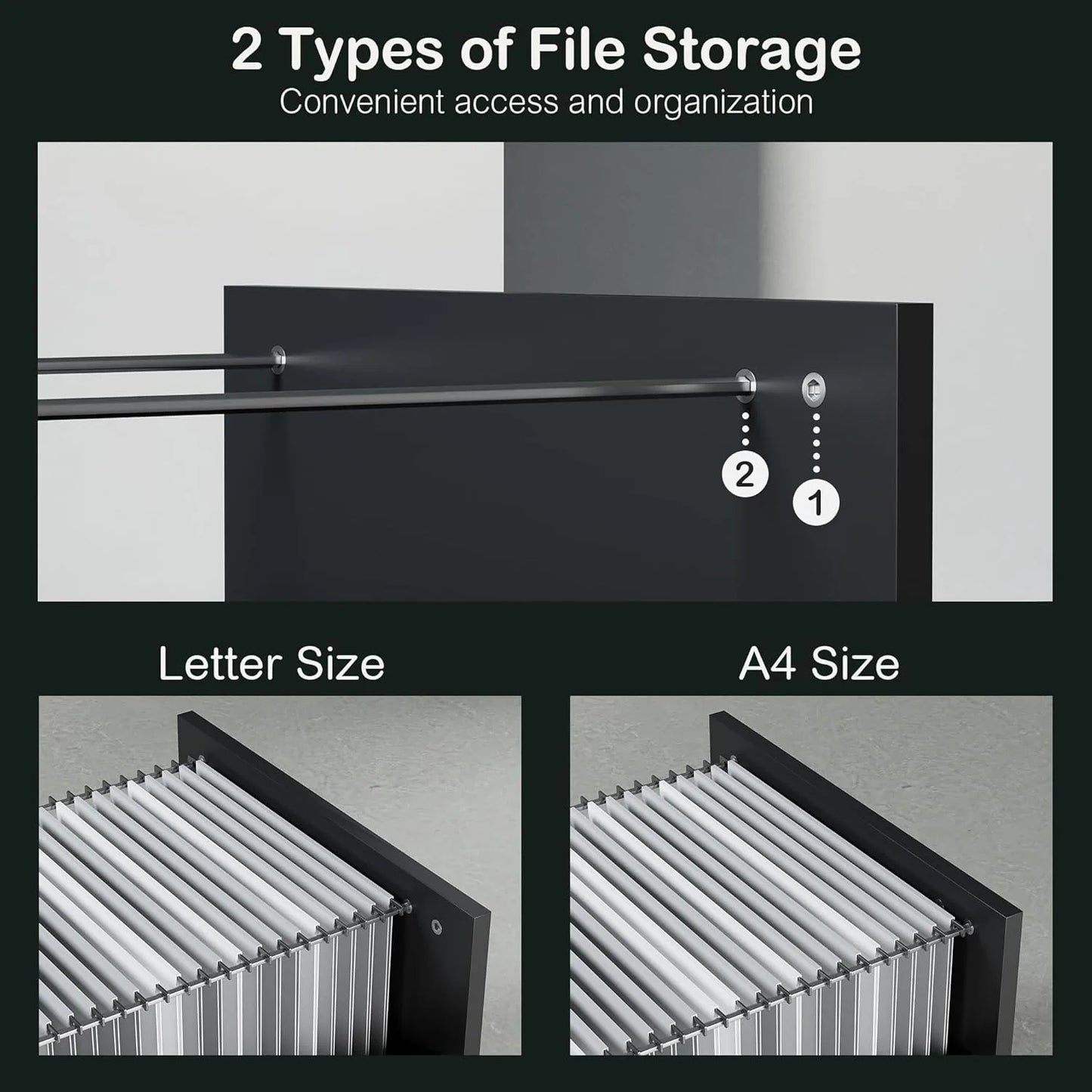 Four Drawer Wooden Filing Cabinet With Lock Power Outlet