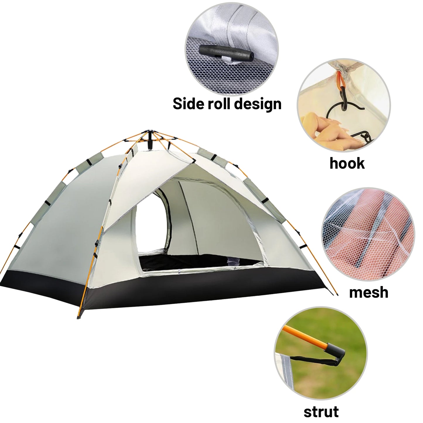 Pakicetus Automatic Opening Tent Sunshade Quick Setup For Two