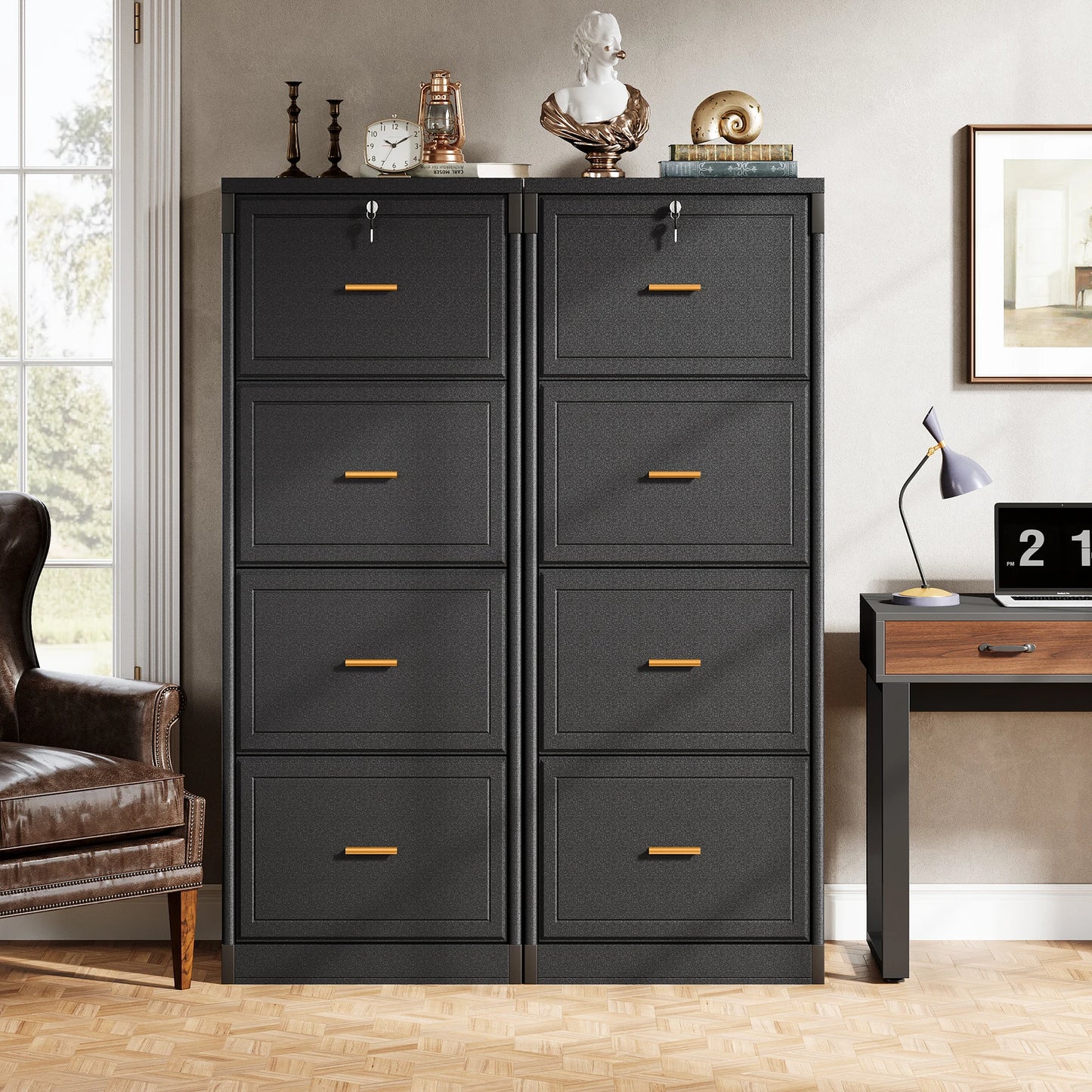 Tribesigns 4 Drawer File Cabinet With Lock For Home Office