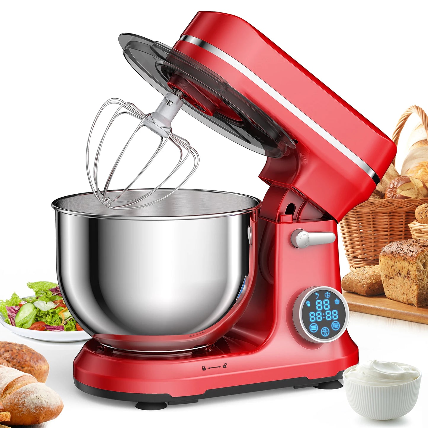 Biolomix 1200W Stand Mixer With 11-Speed DC Motor Pro