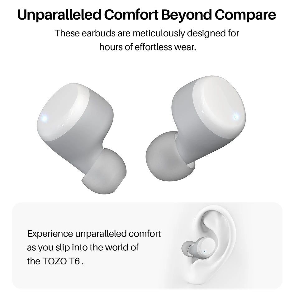 Tozo Bluetooth 5.3 Wireless Earbuds With Touch Control