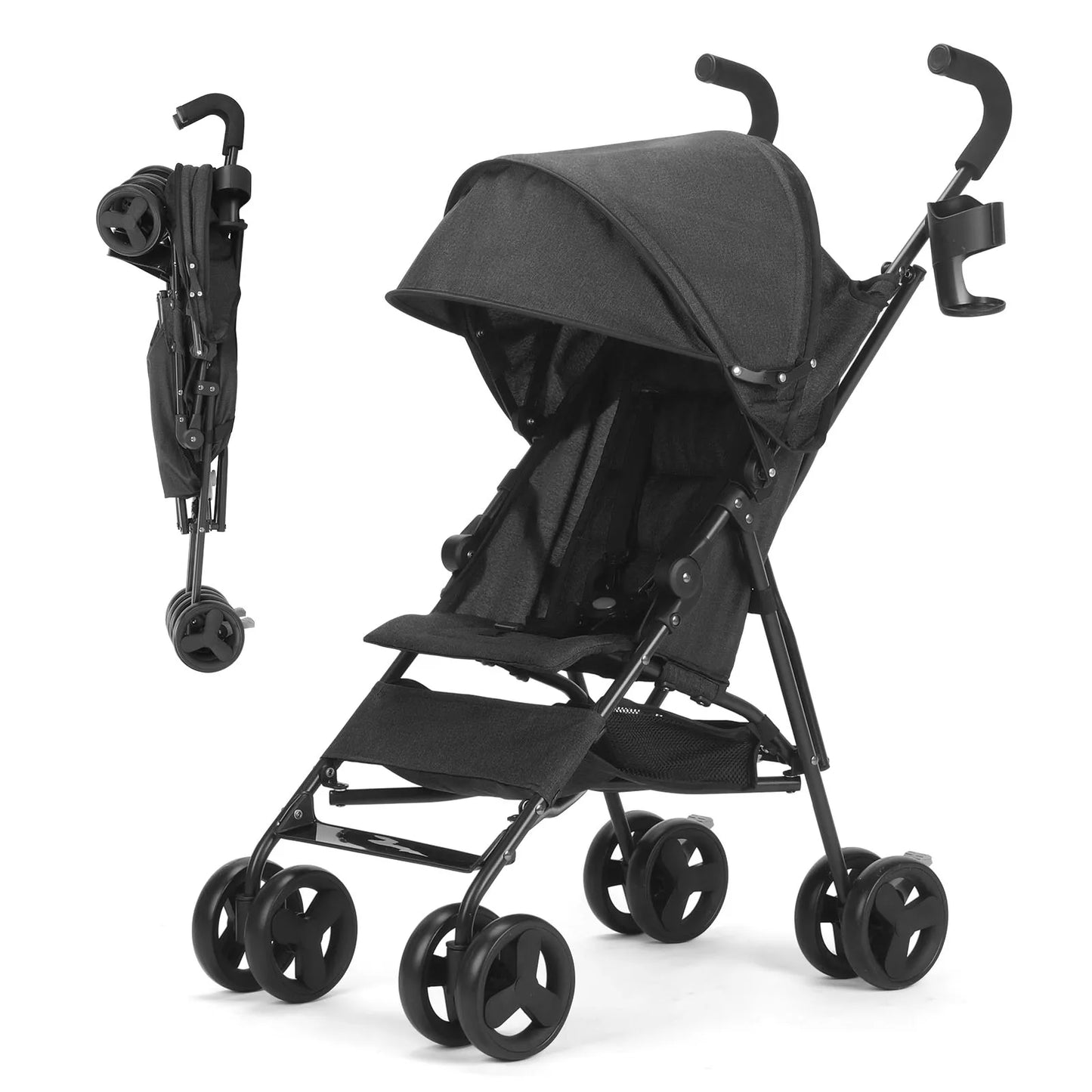 Umbrella Stroller Lightweight Travel Baby Stroller One Hand Foldable Canopy