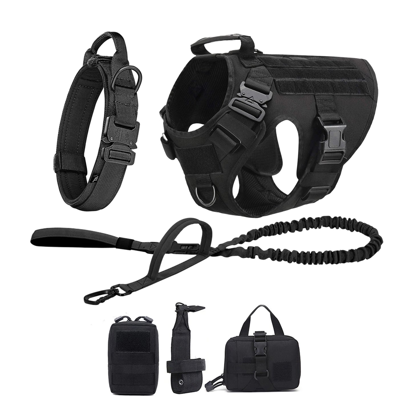 PETRAVELCN Tactical Dog Harness Molle Vest for Dogs