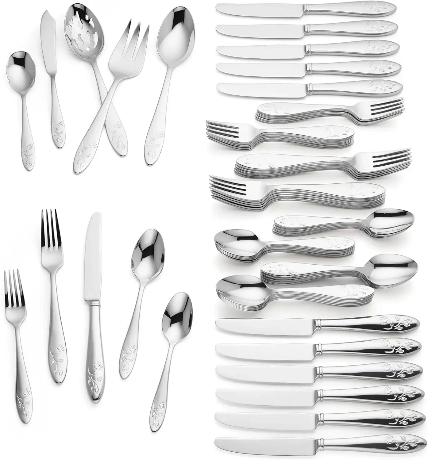 Butterfly Meadow 18 10 Stainless Steel Silverware Set For 12