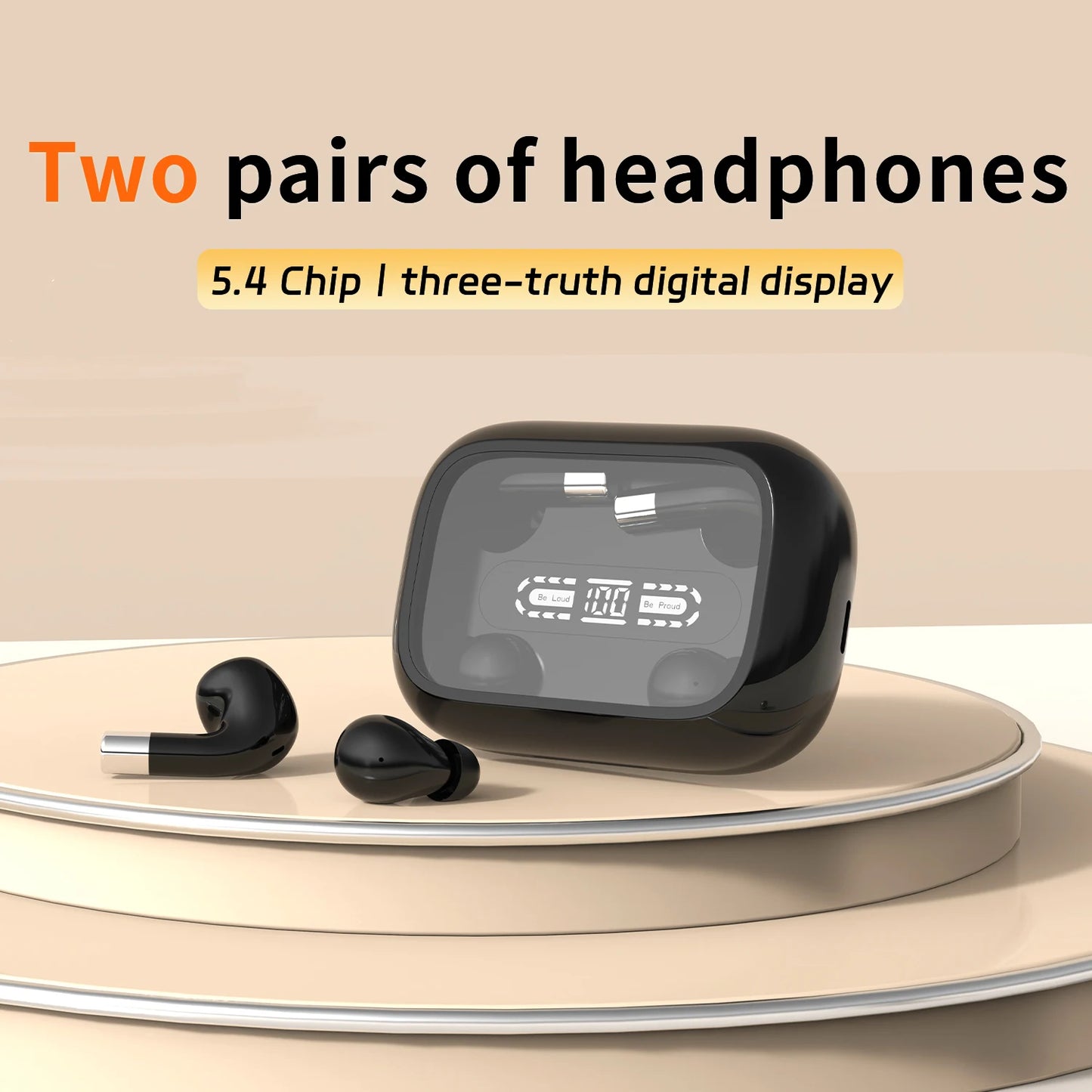 SHUKE 2in1 Dual Headphones 5.4 Bluetooth Wireless Earbuds