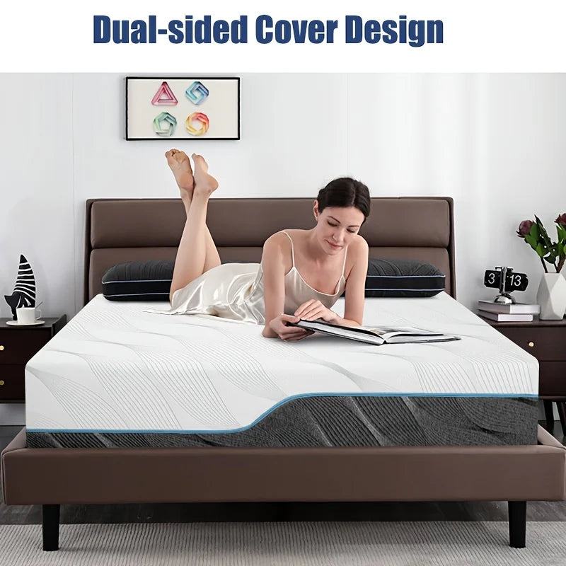 Hcore Flippable Gel Foam Bamboo Memory Foam Mattress for Back Pain Relief