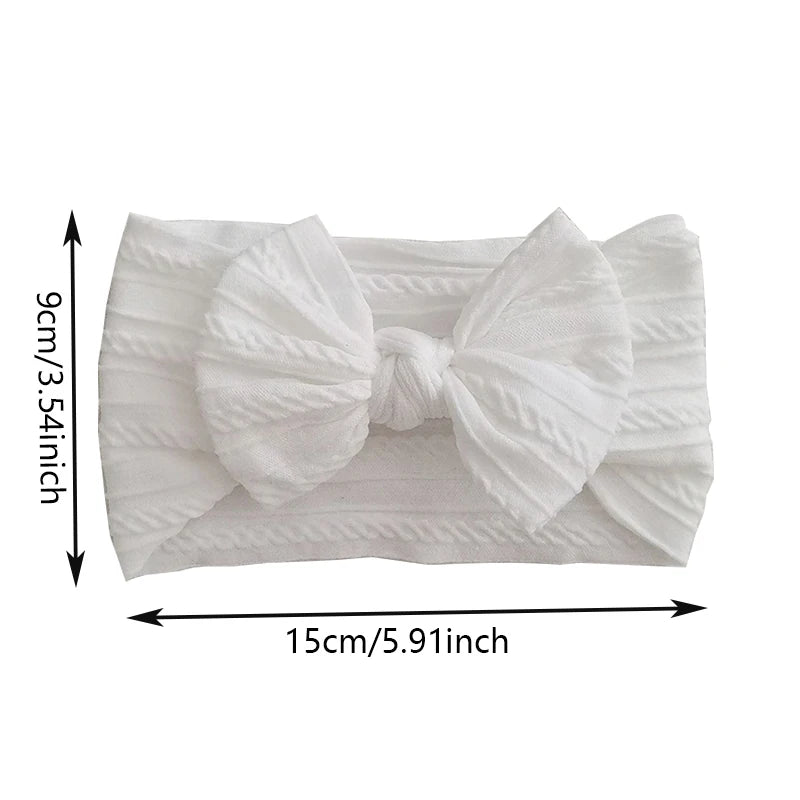 Solid Color Baby Headband Bow Nylon Hair Band Accessories