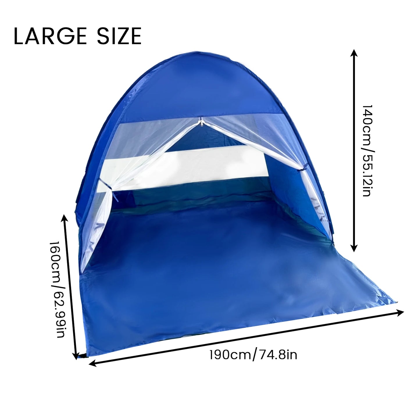 Pakicetus Pop-Up Beach Tent Two-Person with Carry Handbag