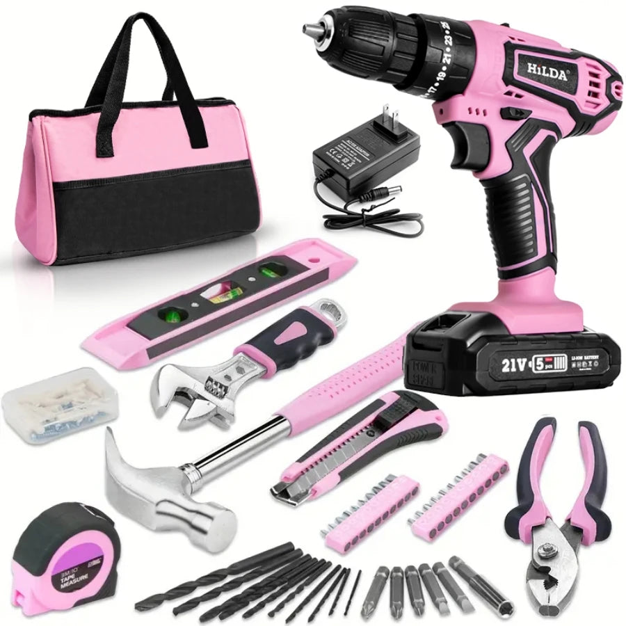 HILDADIY 21V Cordless Drill With 25 to 1 Torque Settings