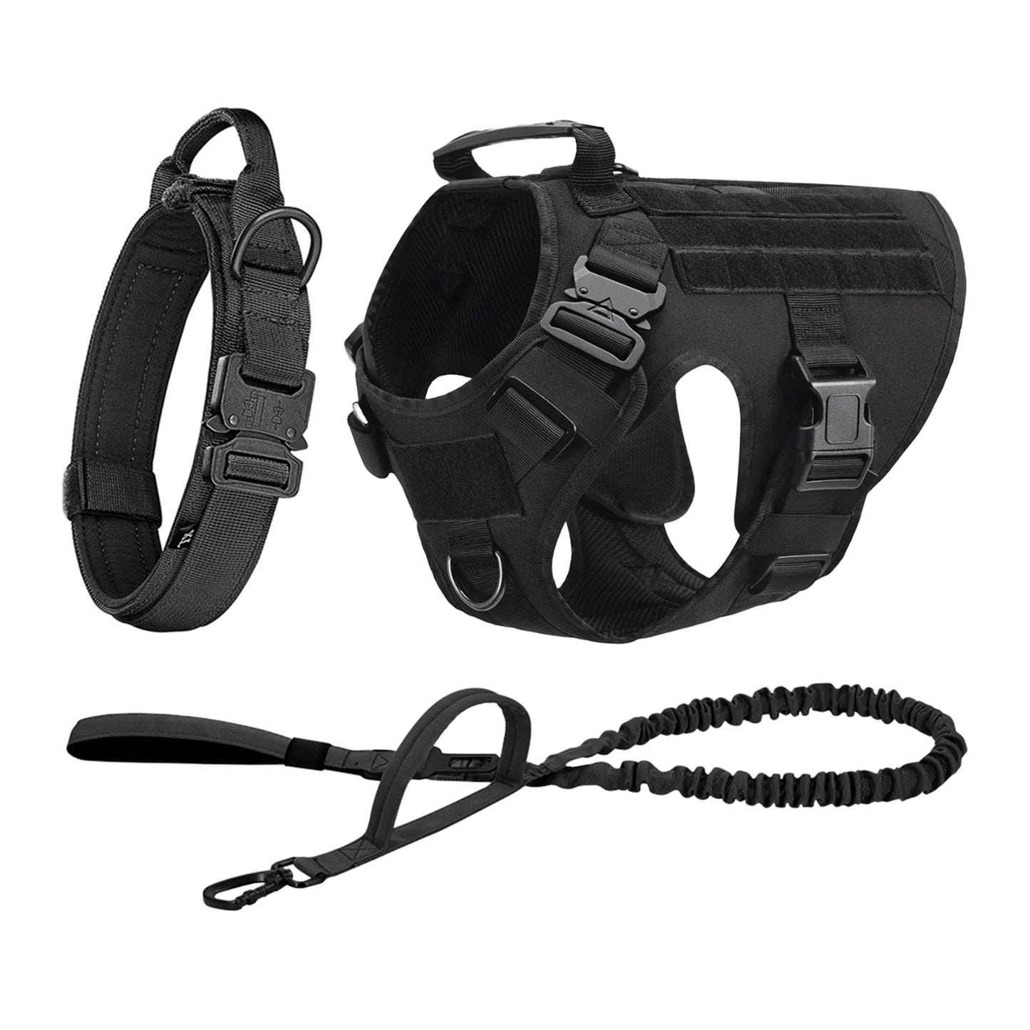 PETRAVELCN Tactical Dog Harness Molle Vest for Dogs