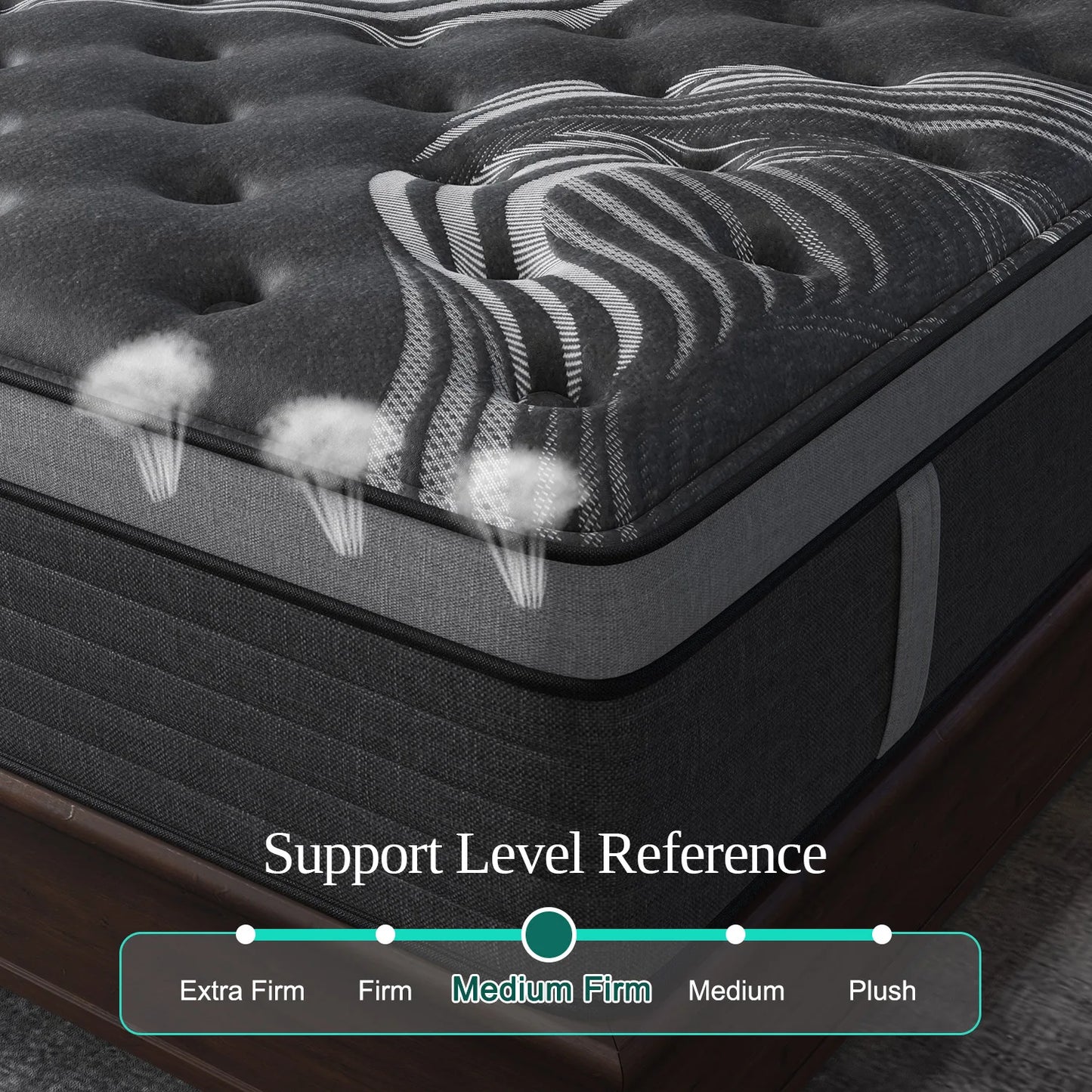SweetloveCN Gel Memory Foam Hybrid Pocket Spring Mattress Medium Firm