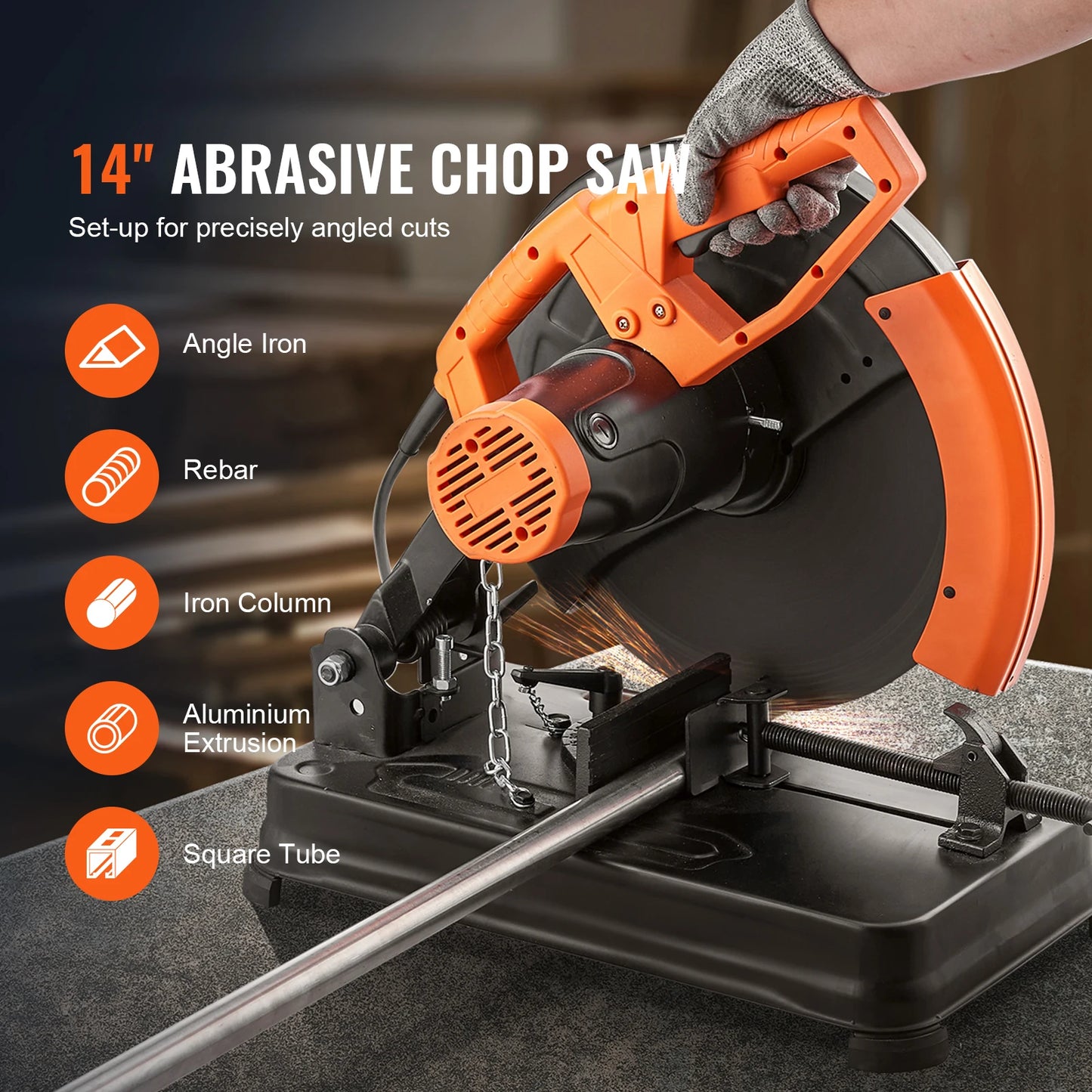 Succebuy 2300W Abrasive Chop Saw Cut Off Miter Saw