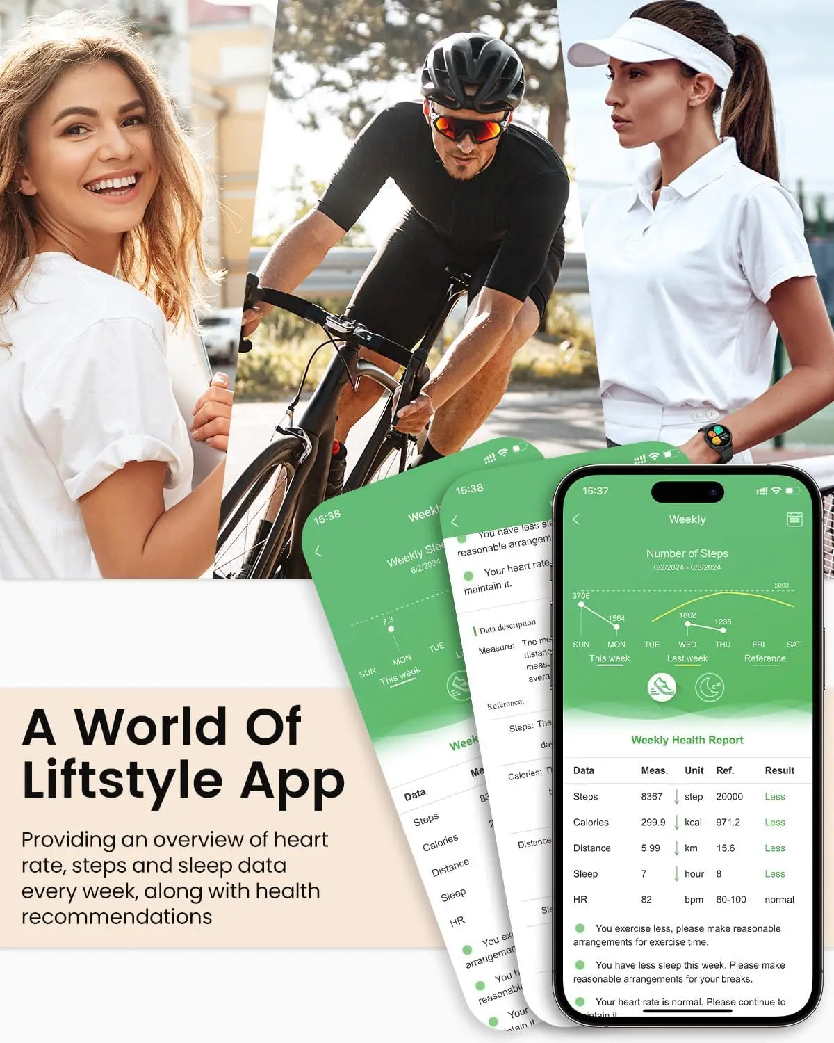 Anyloop Smartwatch For Women Fitness Tracker With iPhone Android