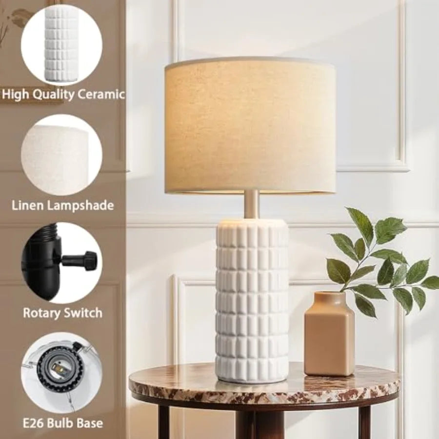 Set Of 2 Modern Ceramic Table Lamps For Living Room