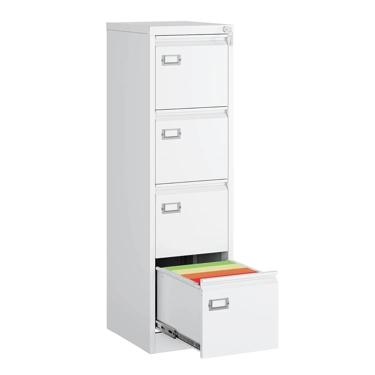 MIIKO 4 Drawer Filing Cabinet With Lock Metal Office Furniture