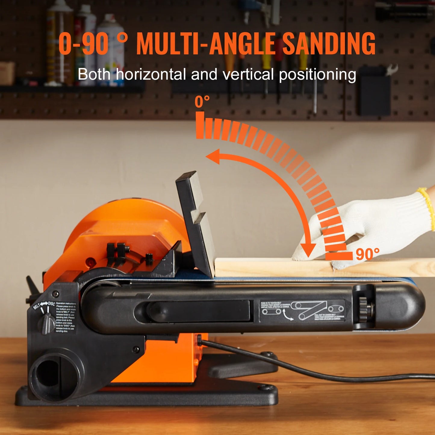 SucceBuy Belt Disc Sander Combo With High Power Induction Motors